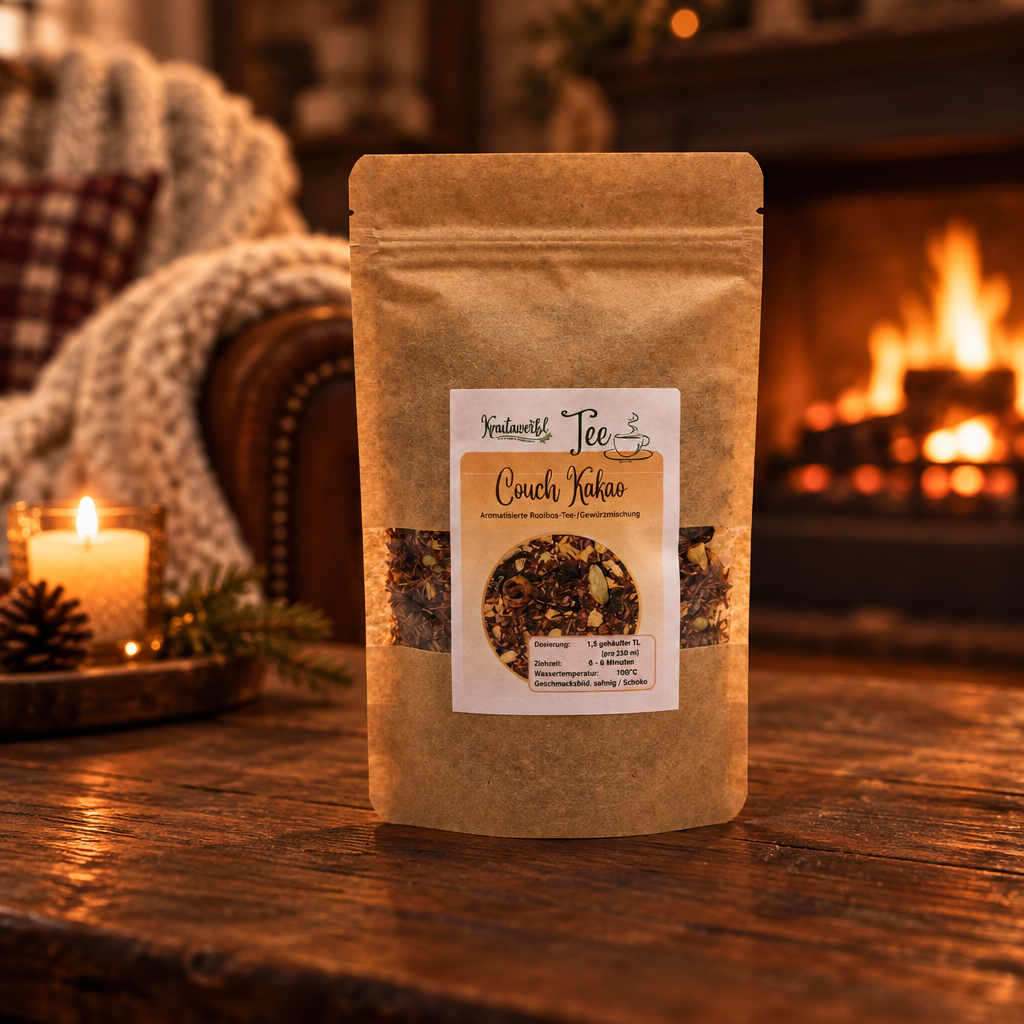 Couch Kakao – Rooibos-Gewürztee mit Kakaokernen, 100 g