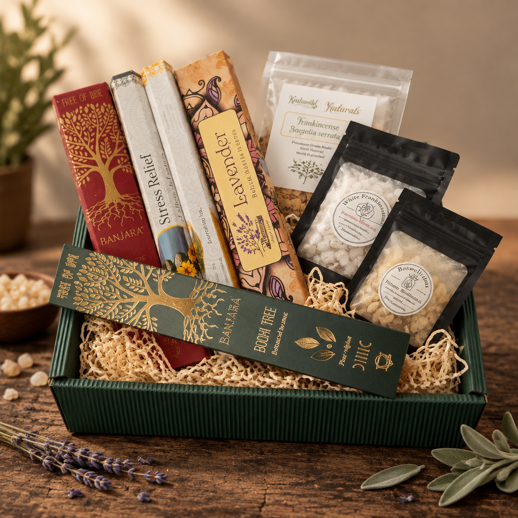 Kraitaweibl Geschenkset Räuchern – Weihrauch, Kräuter & Räucherstäbchen