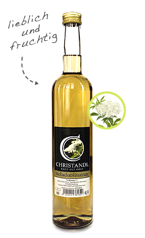 Holunderblütensirup Glasflasche