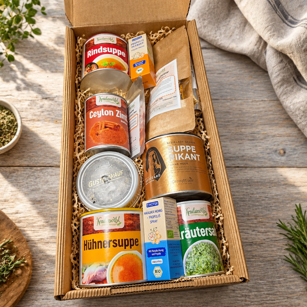 Kraitaweibl Survival Box – Geschenkbox für Vorrat & Genuss