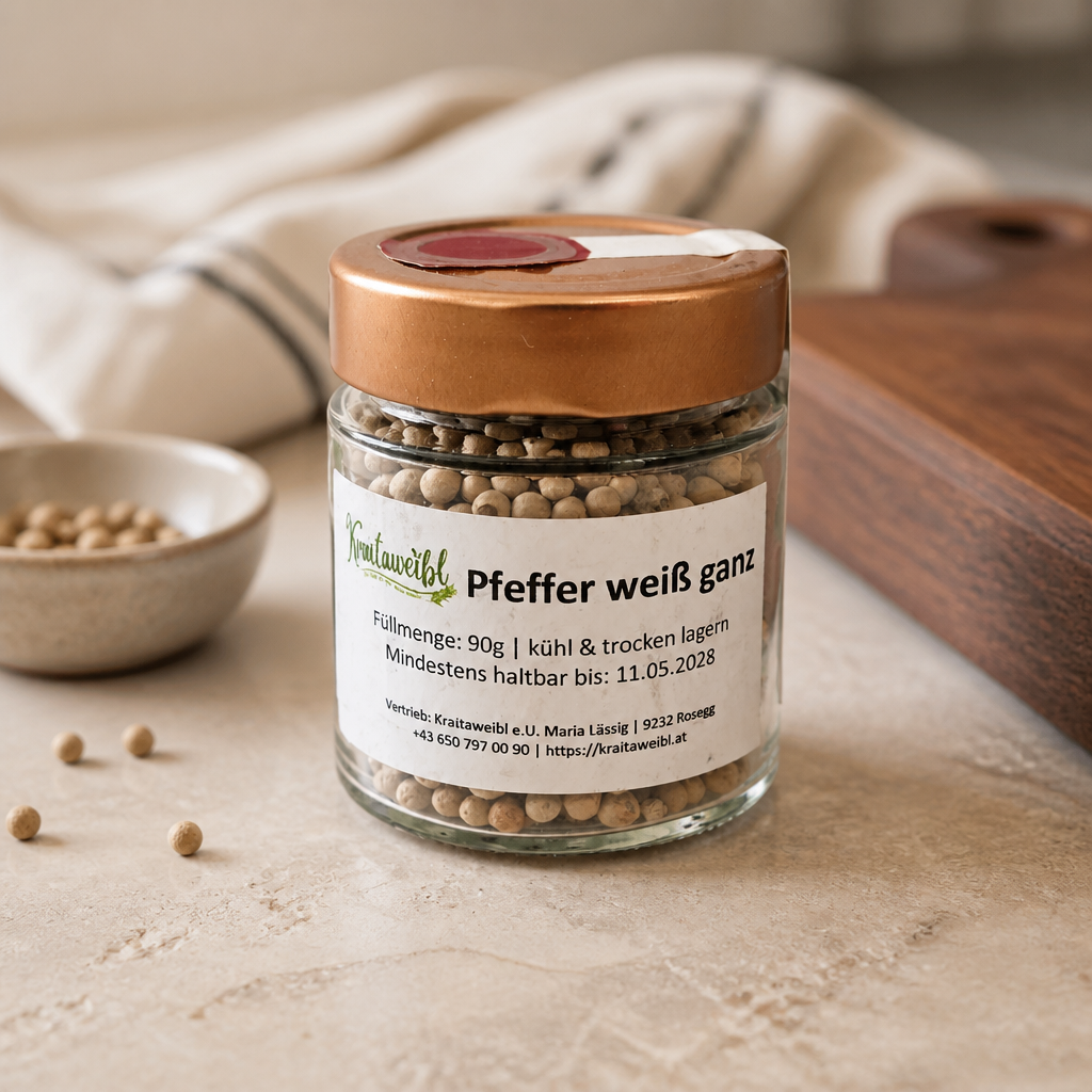 Pfeffer weiß ganz