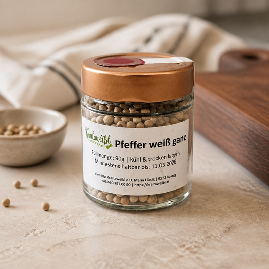 Pfeffer weiß ganz